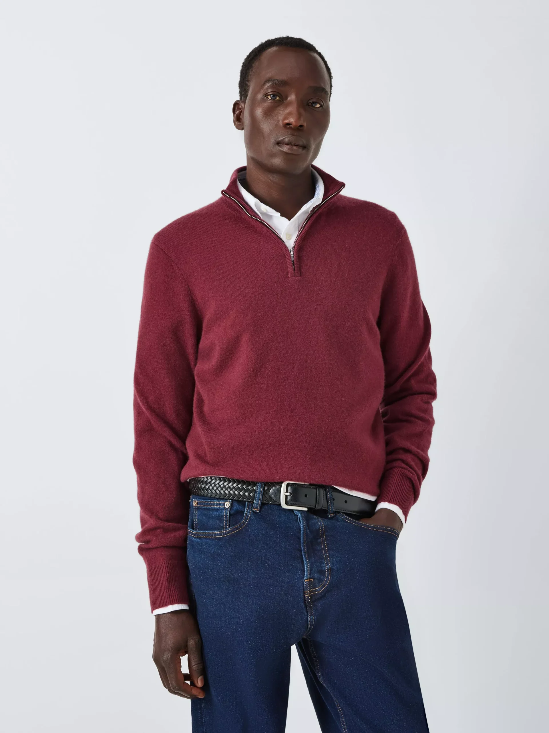 Jersey de cachemira con media cremallera de John Lewis - Imagen 4