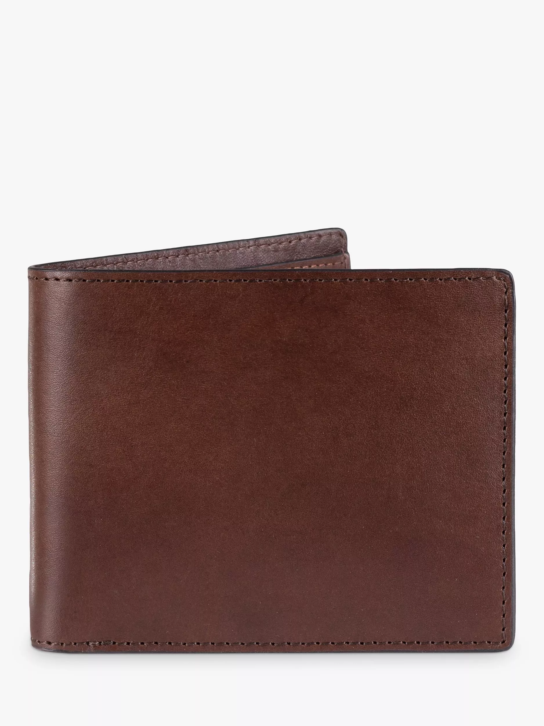 Cartera plegable de cuero curtido vegetal de John Lewis