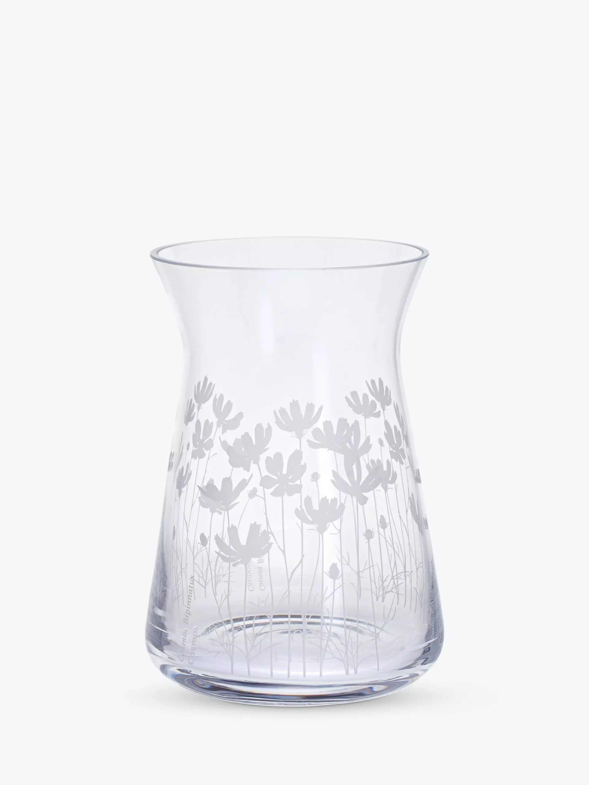 Jarrón cosmos Bloom de cristal Dartington, 21 cm de alto, transparente