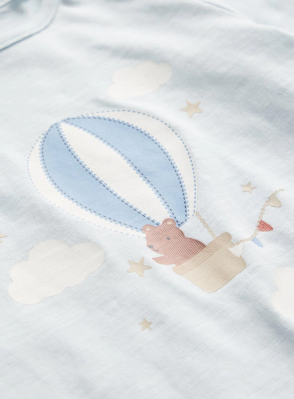 Conjunto de top con estampado de globos azules y leggings de rayas de 9 a 12 meses - Imagen 2