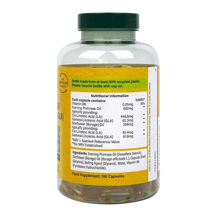 Aceite de onagra y aceite de borraja de Holland & Barrett, 180 cápsulas - Imagen 2