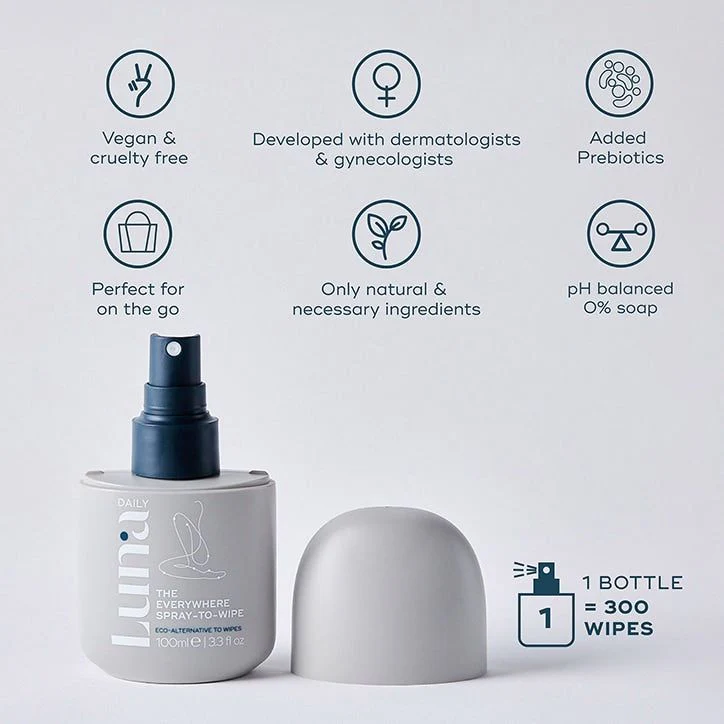 Luna Daily The Everywhere Spray para limpiar sin fragancia 100 ml - Imagen 6