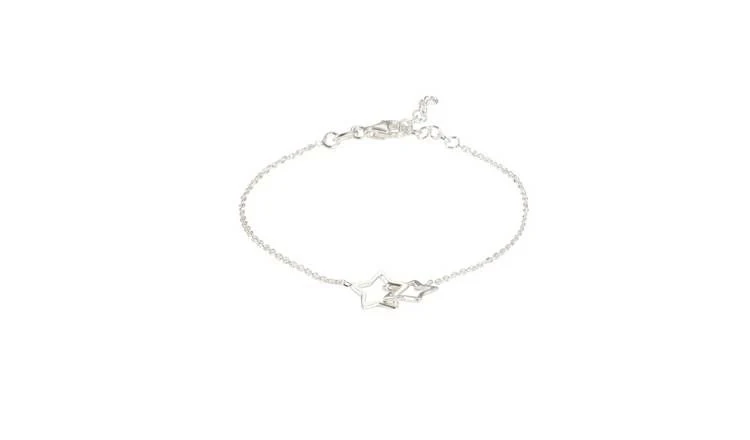 Pulsera con dije de estrella doble en plata esterlina Revere - Imagen 2